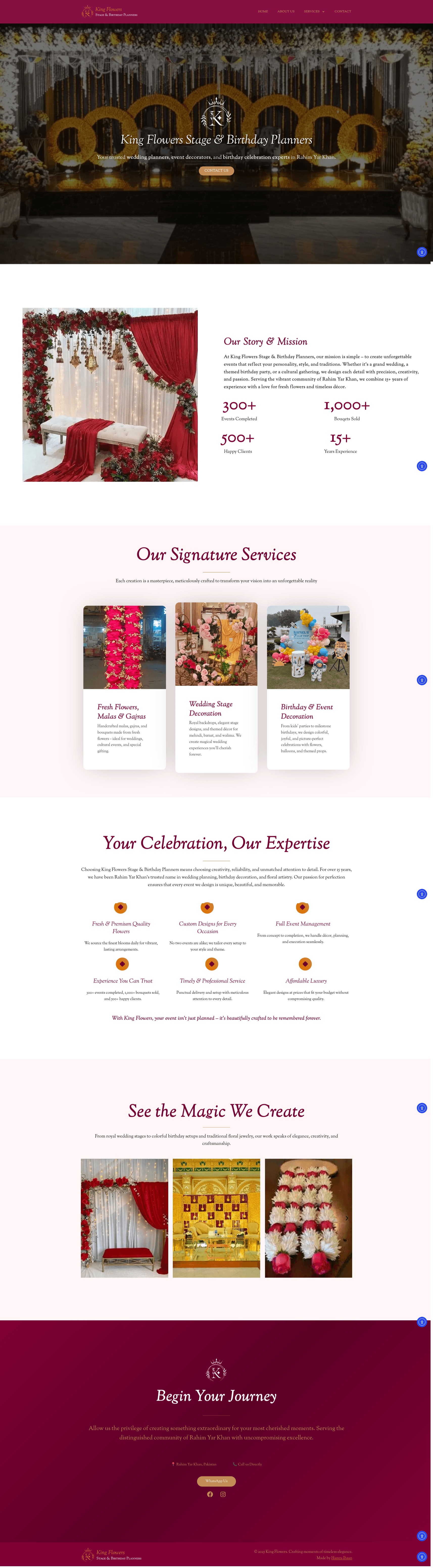 King Flowers Website